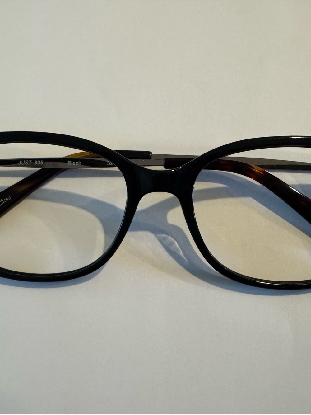 Just 305 Black 52/17/135 Eyeglass Frame/Pre-owned/ Perfect Condition